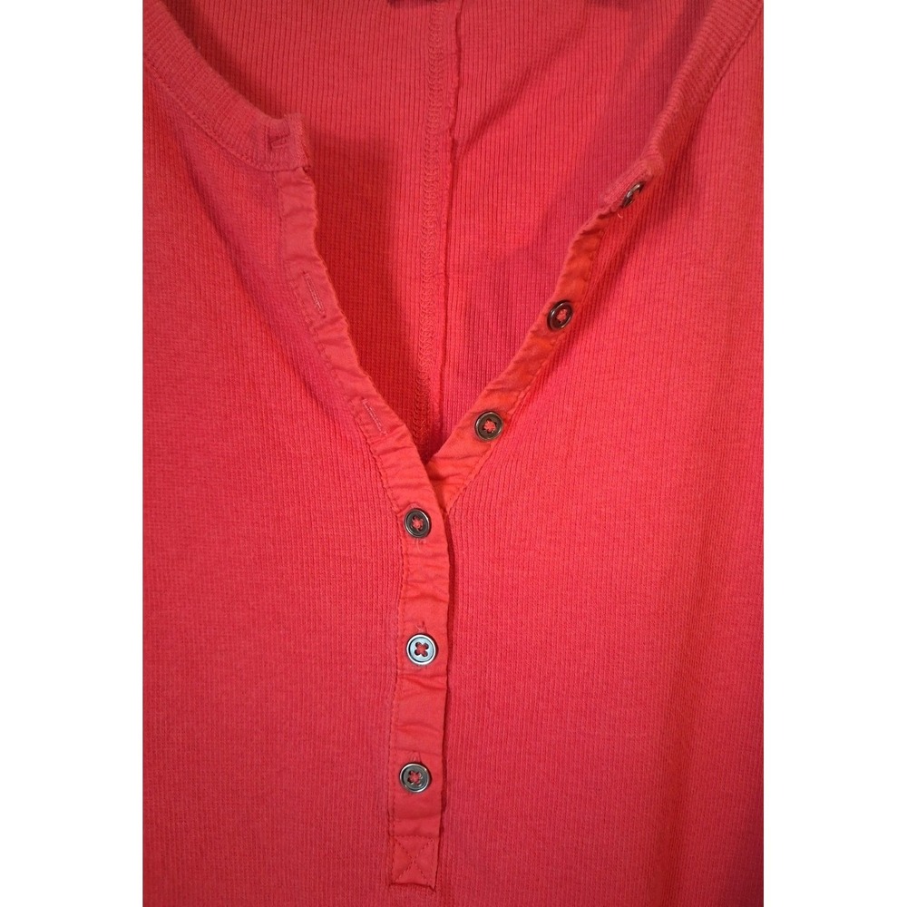 Maurices Henley Short Sleeve Red Womens Size 3x With Buttons - Picture 3 of 7